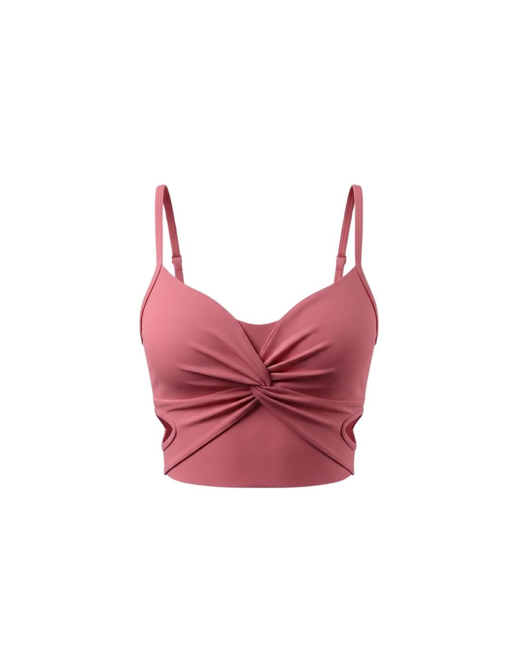 Unique LuxFit Twisted-Front Sports Bra