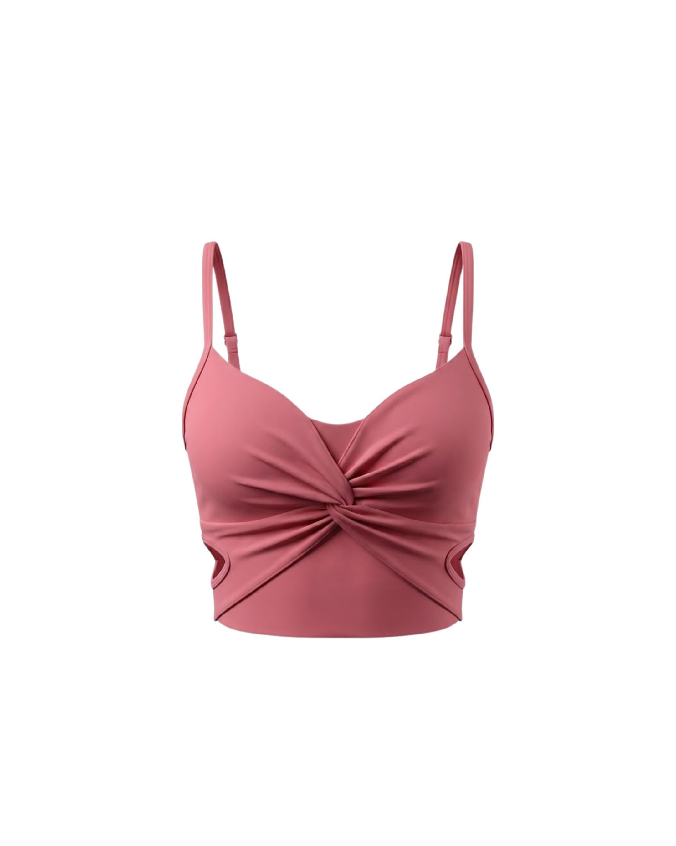 Unique LuxFit Twisted-Front Sports Bra