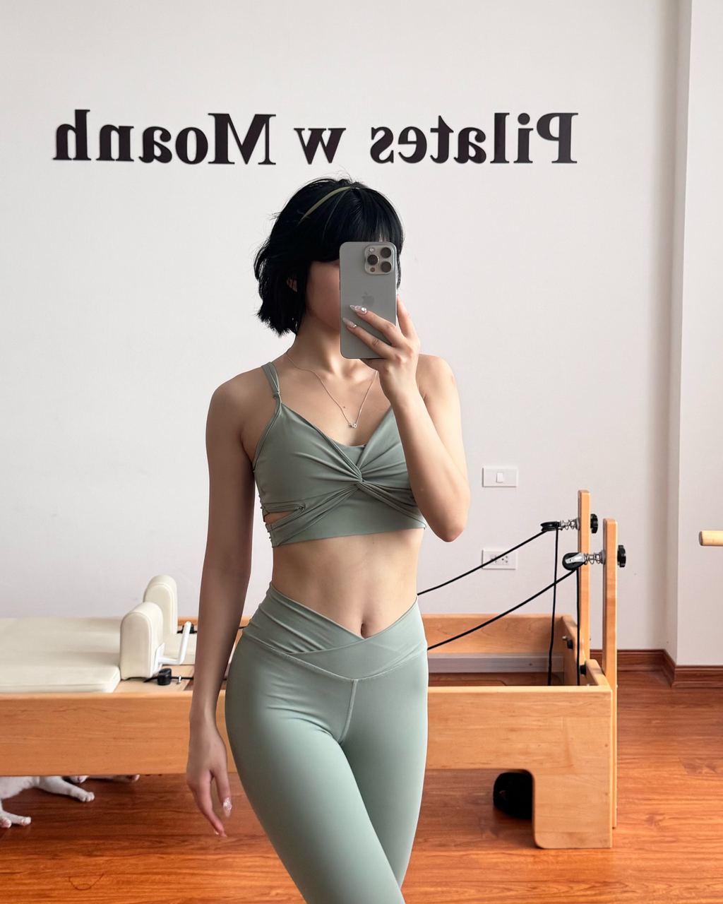 Unique LuxFit Twisted-Front Sports Bra