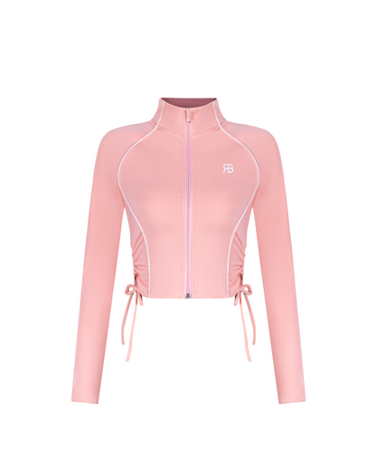 LuxFit Adjustable Drawstring Cropped Jacket