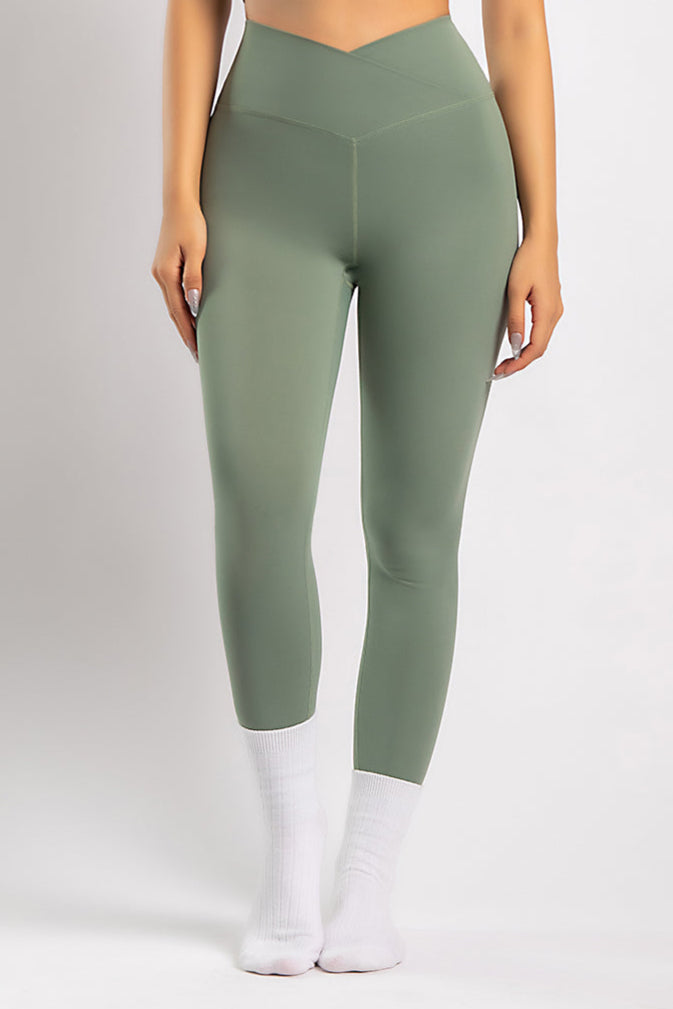 LuxFit V-Waist Crossover High Rise Leggings