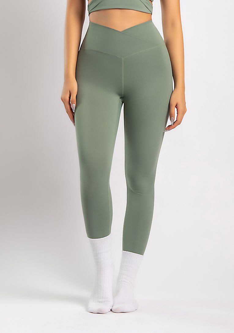 LuxFit V-Waist Crossover High Rise Leggings