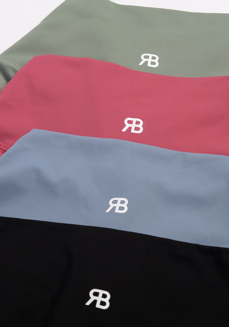 LuxFit High Rise V-Waist Crossover Contour Bikers