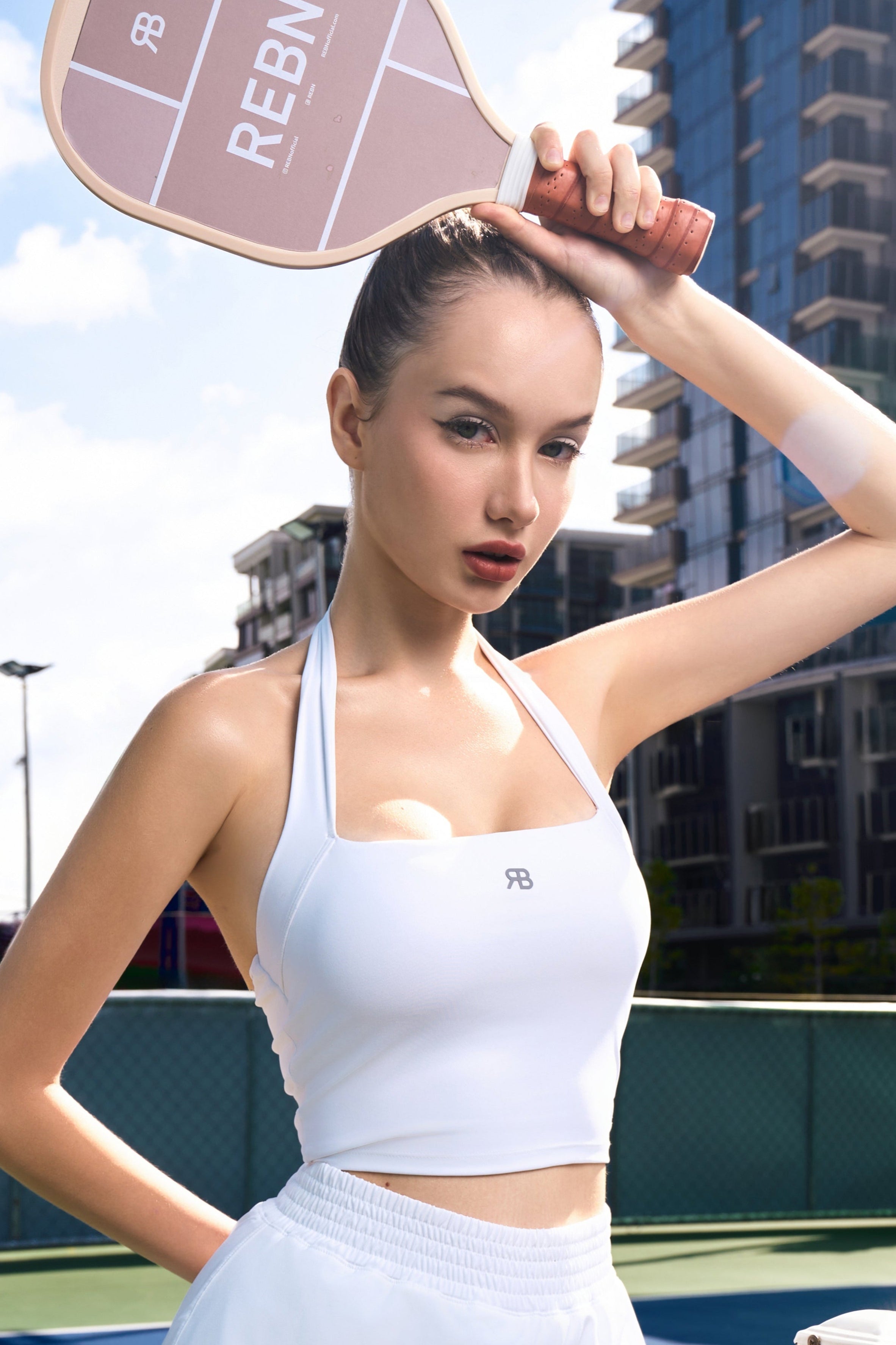 REBN BLAIR HALTER CROP TOP – LUXFIT