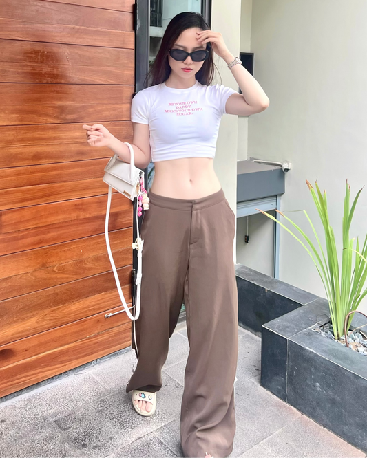 Embroidered Cotton Baby Tee "Be your own daddy make your own sugar"